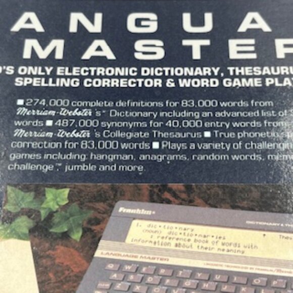 Franklin Language Master Electronic Dictionary Thesaurus And Word Game Player - Picture 8 of 10